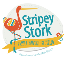 Stripey Stork - Family Support.  Recycled.